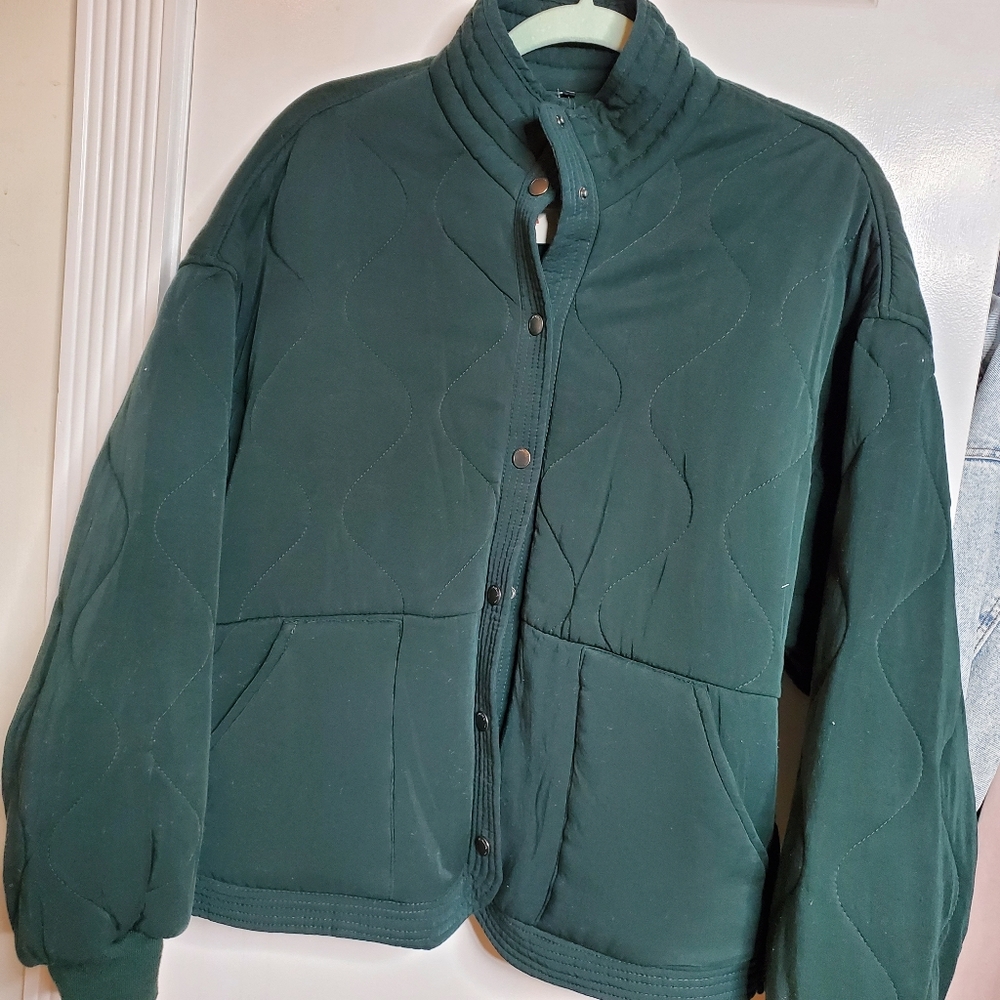 Blank NYC Quilted Oversized Bomber Jacket Size M